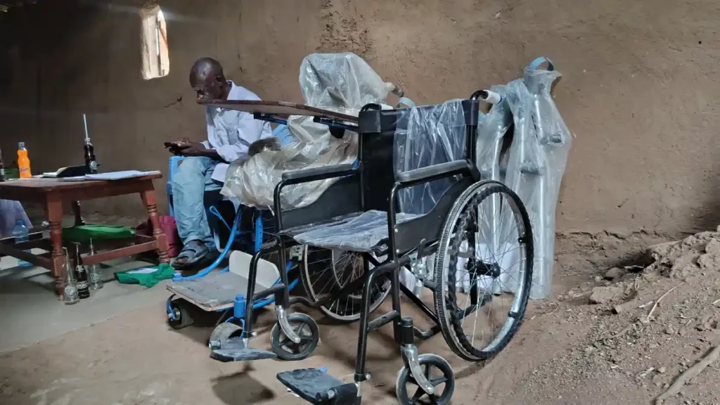 Wheelchairs and crutches donated by DestinyImpact CBO in Bungoma County to support persons with disabilities and improve mobility