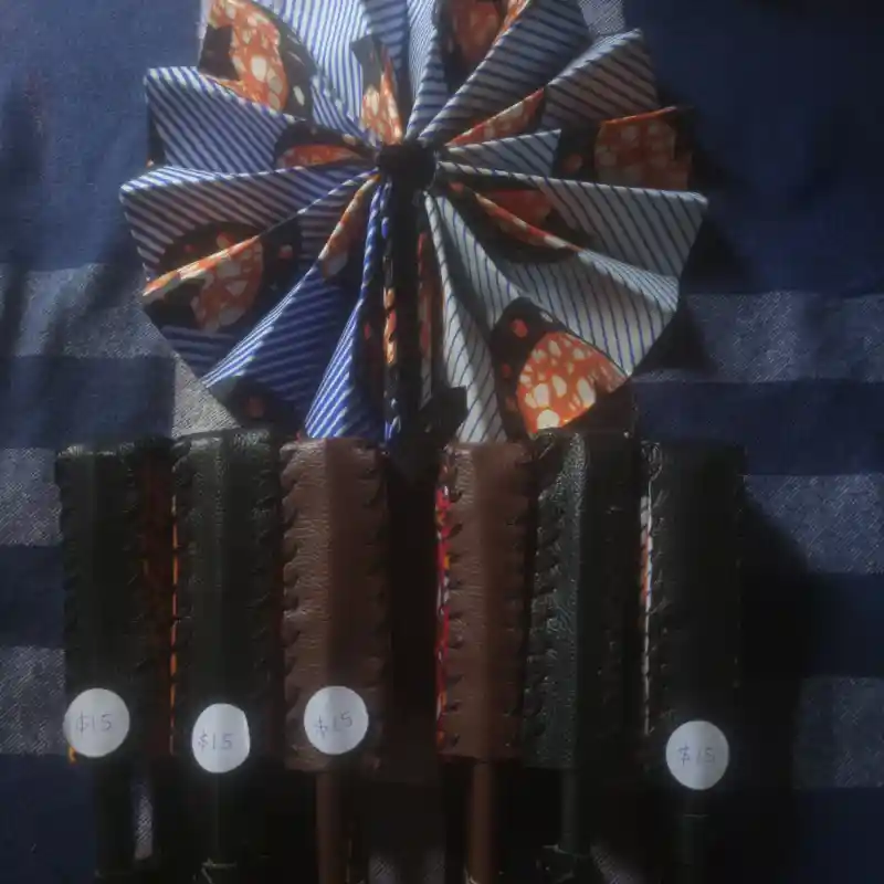 A display of handcrafted goods made by DestinyImpact CBO beneficiaries as part of economic empowerment and small business support.